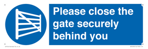 Please close the gate securely behind you